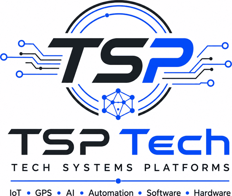 Лого на TSP Tech — вариант „Кралско синя“